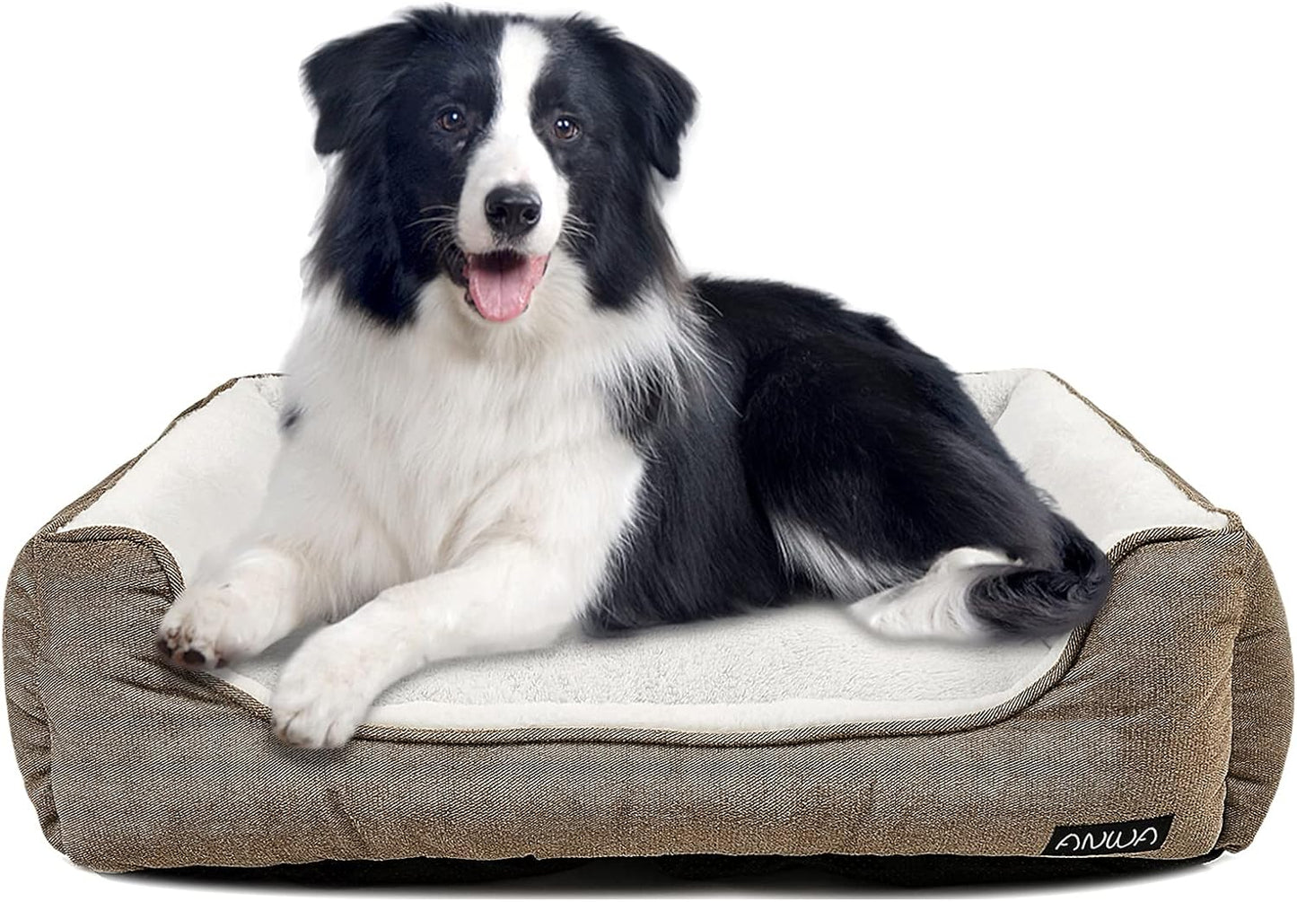 Premium Square Dog Bed - Machine Washable and Comfort-Designed for Medium Breeds