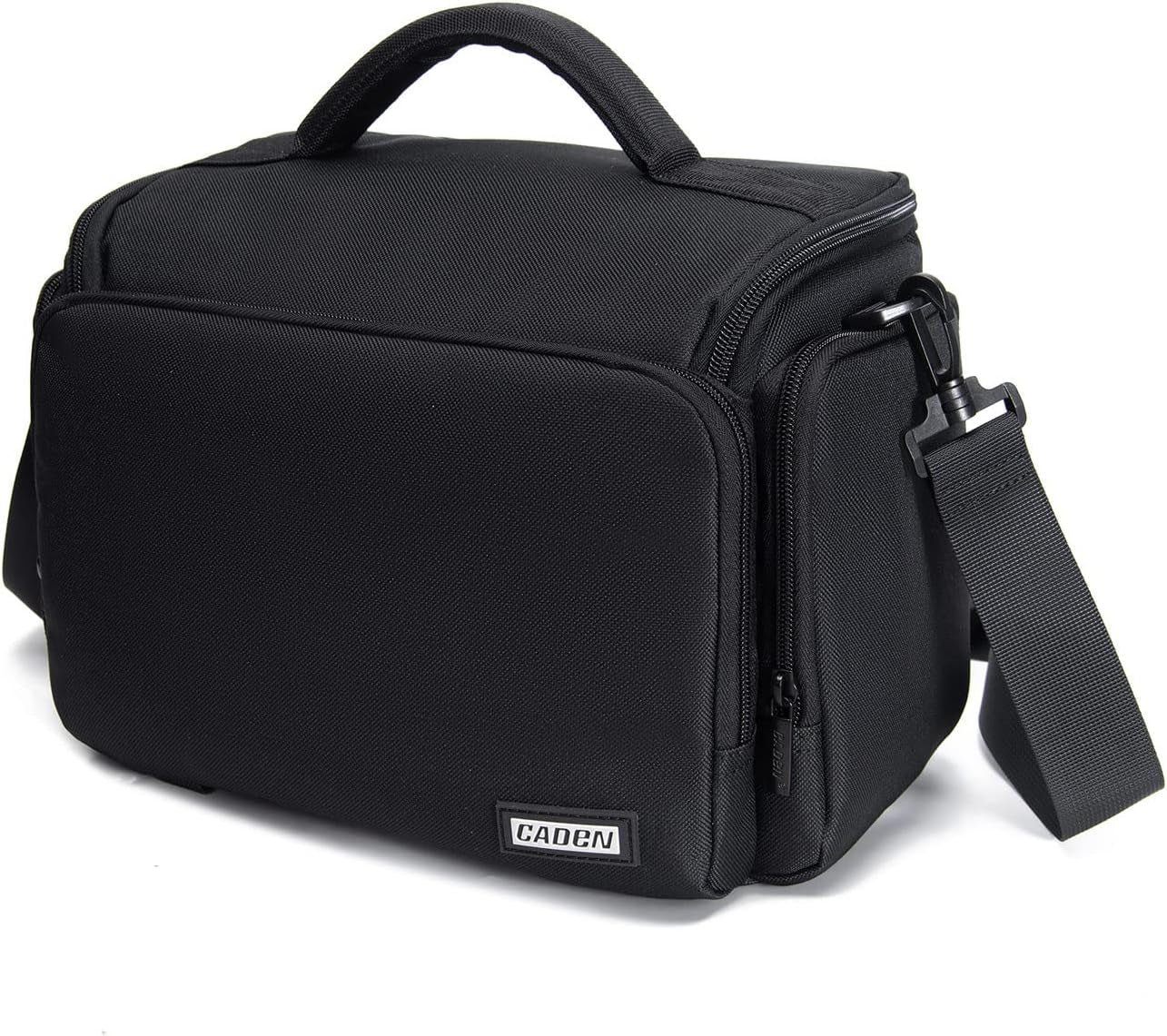Compact Camera Shoulder Crossbody Bag Case Compatible for Nikon, Canon, Sony SLR/DSLR Mirrorless Cameras and Lenses Waterproof (1.0 L, Black)