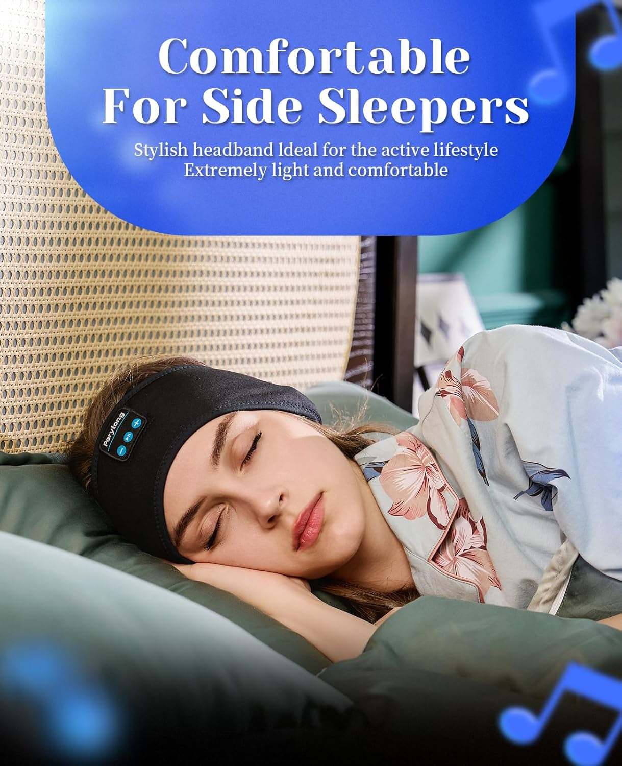 Sleep Headphones Wireless, Bluetooth Sports Headband Headphones with Ultra-Thin HD Stereo Speakers Perfect for Sleeping,Workout,Jogging,Yoga,Insomnia, Air Travel, Meditation