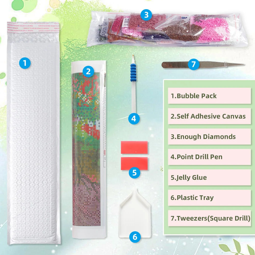5D DIY Diamond Mosaic Art Kit - Pink Scenery House Street Painting - Complete Embroidery Set for Women - Ideal Gift for 2024