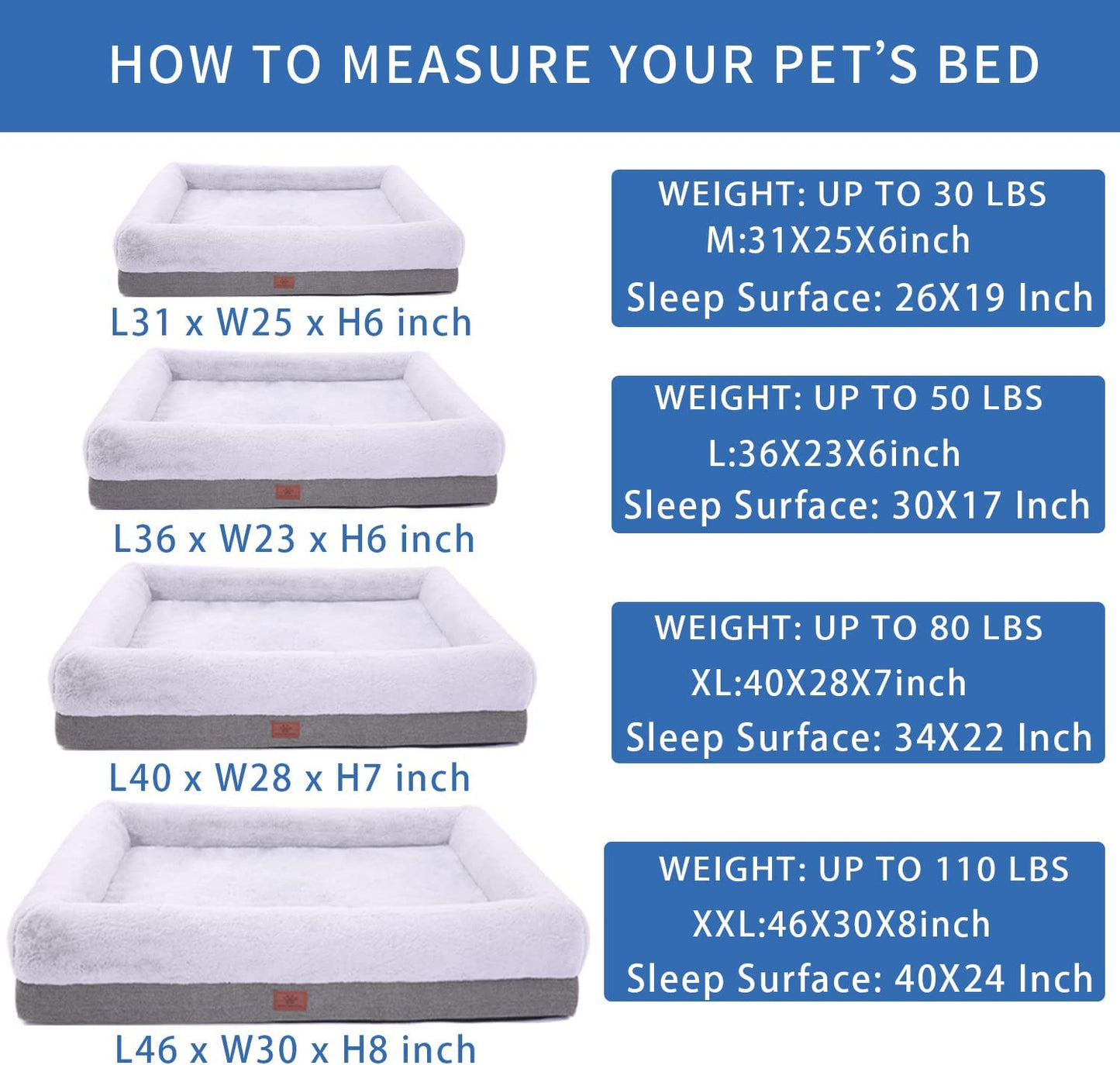 Orthopedic Medium Dog Bed with Bolster Sides, Removable Washable Cover, Non-Skid Base, Egg Foam Couch for Comfortable Sleeping, 31 x 25 Inches, Gray