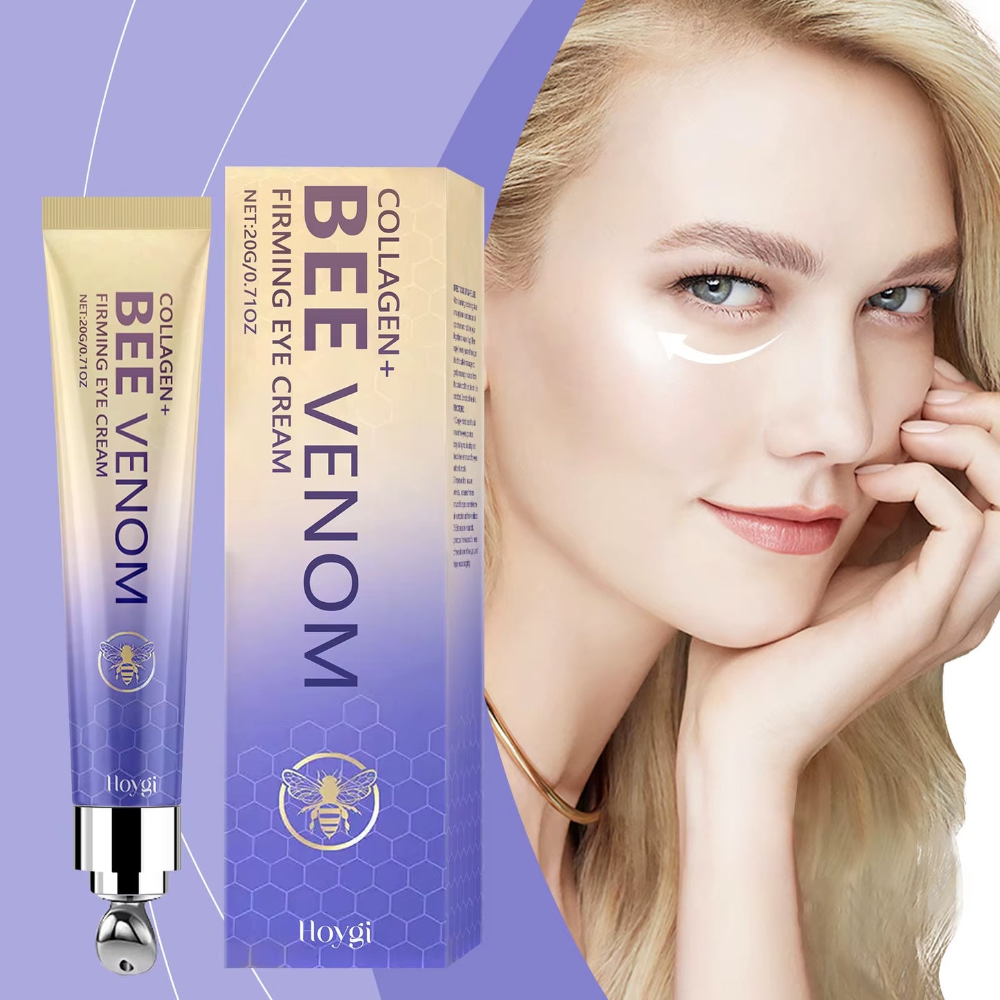Advanced Eye Area Moisturizer with Bee Venom for Daily Radiance and Skin Care