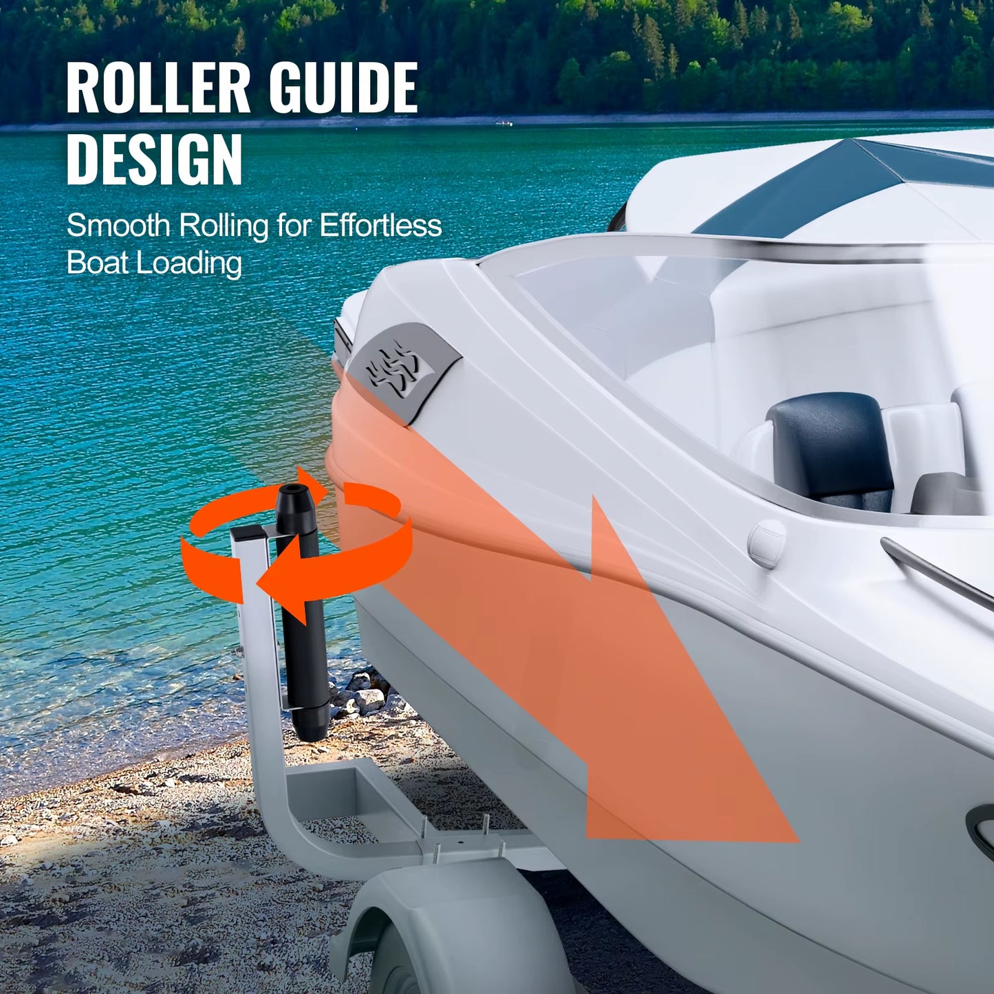 Succebuy Boat Trailer Guide Adjustable Guide Poles 2Pcsrustproof Galvanized Steel Trailer Guide for Skiboat or Sailboat Trailer