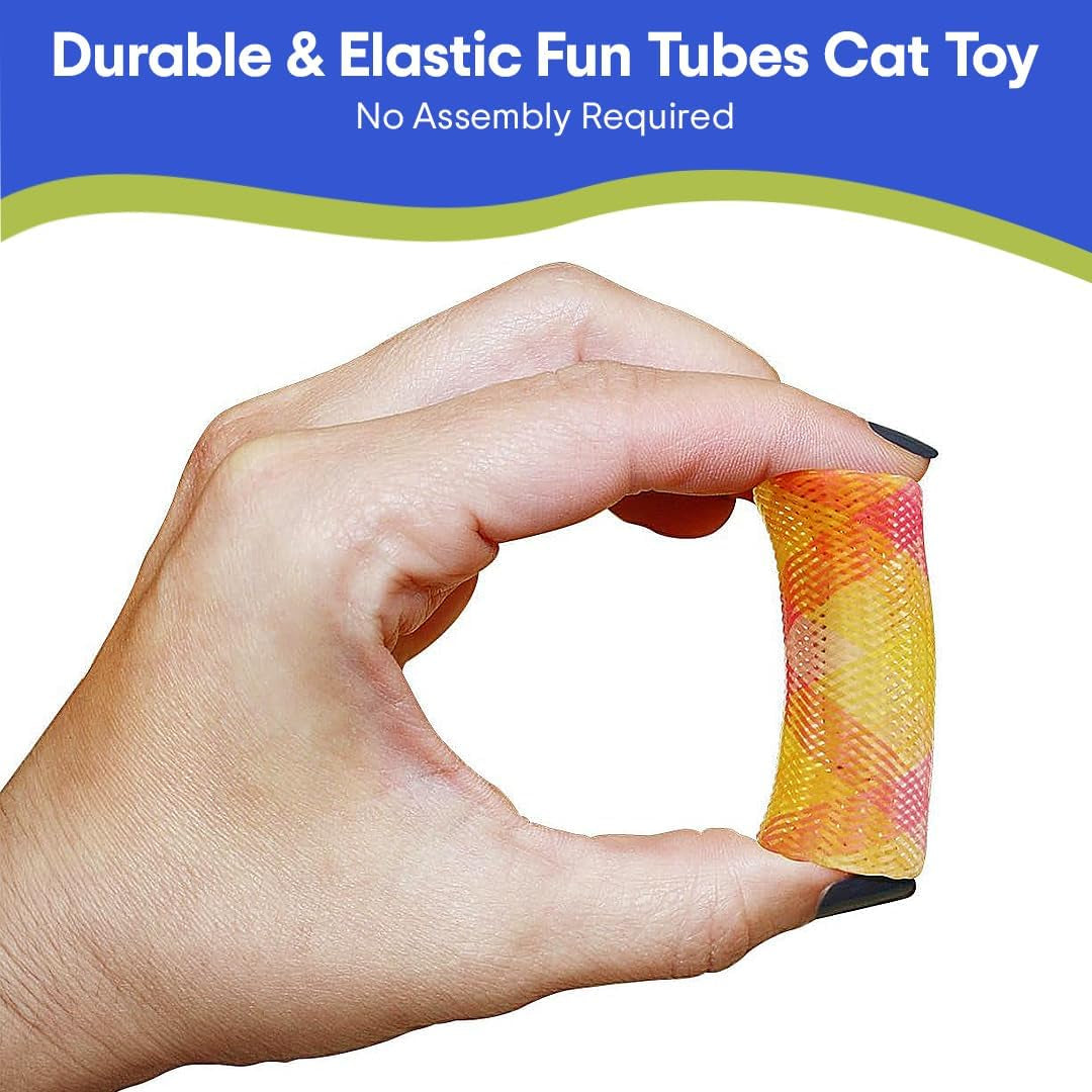 Kitty Fun Tubes Interactive Cat Toy Set | Bouncy Catnip-Infused Toys for Engaging Playtime | 3-Piece Collection for Cats and Kittens