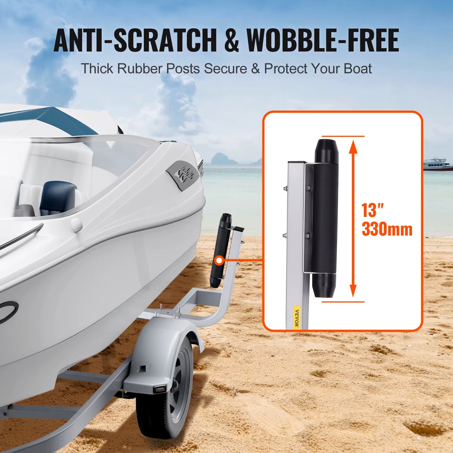 Succebuy Boat Trailer Guide Adjustable Guide Poles 2Pcsrustproof Galvanized Steel Trailer Guide for Skiboat or Sailboat Trailer