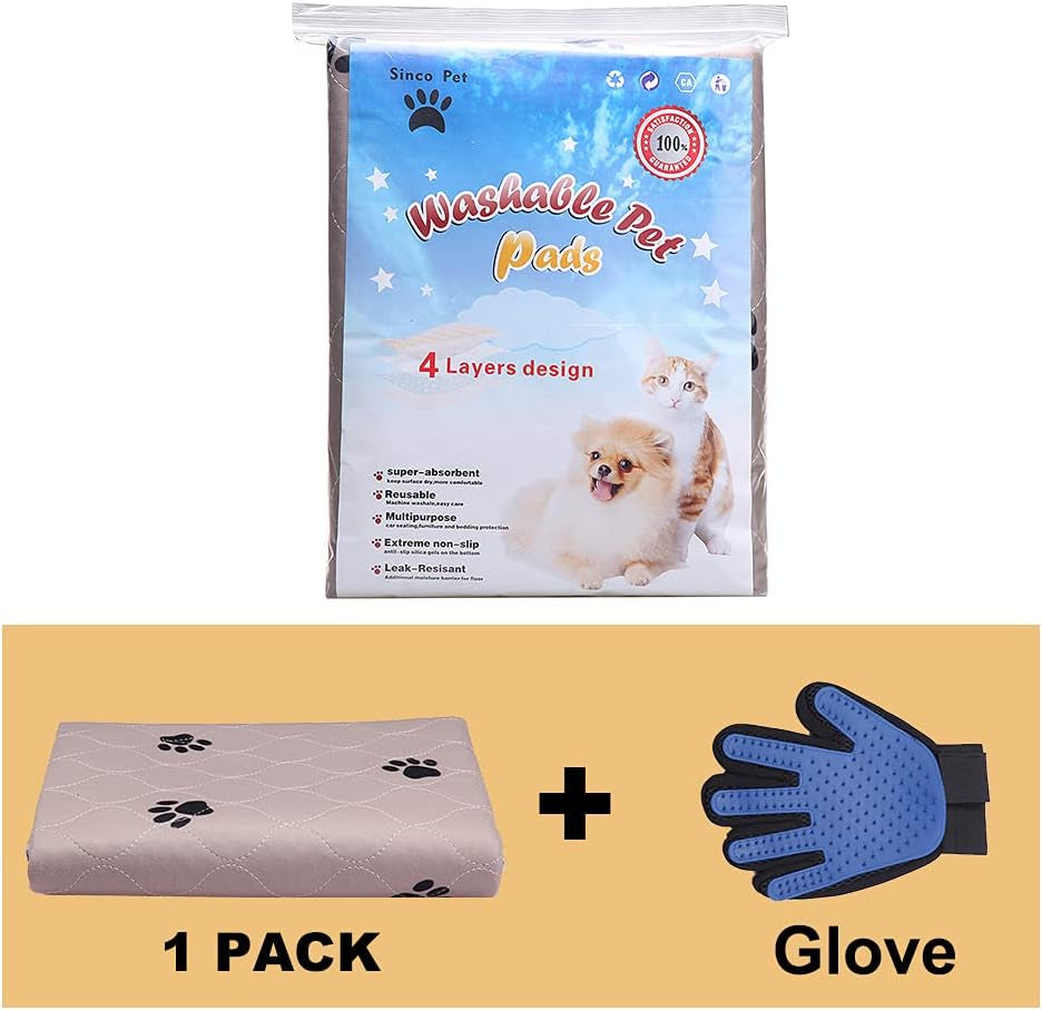 Premium Washable Puppy Pads - Reusable, Highly Absorbent, Waterproof Large Dog Pee Mat for Bedding