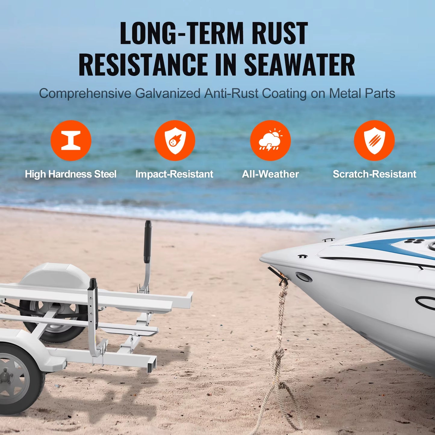 Succebuy Boat Trailer Guide Adjustable Guide Poles 2Pcsrustproof Galvanized Steel Trailer Guide for Skiboat or Sailboat Trailer