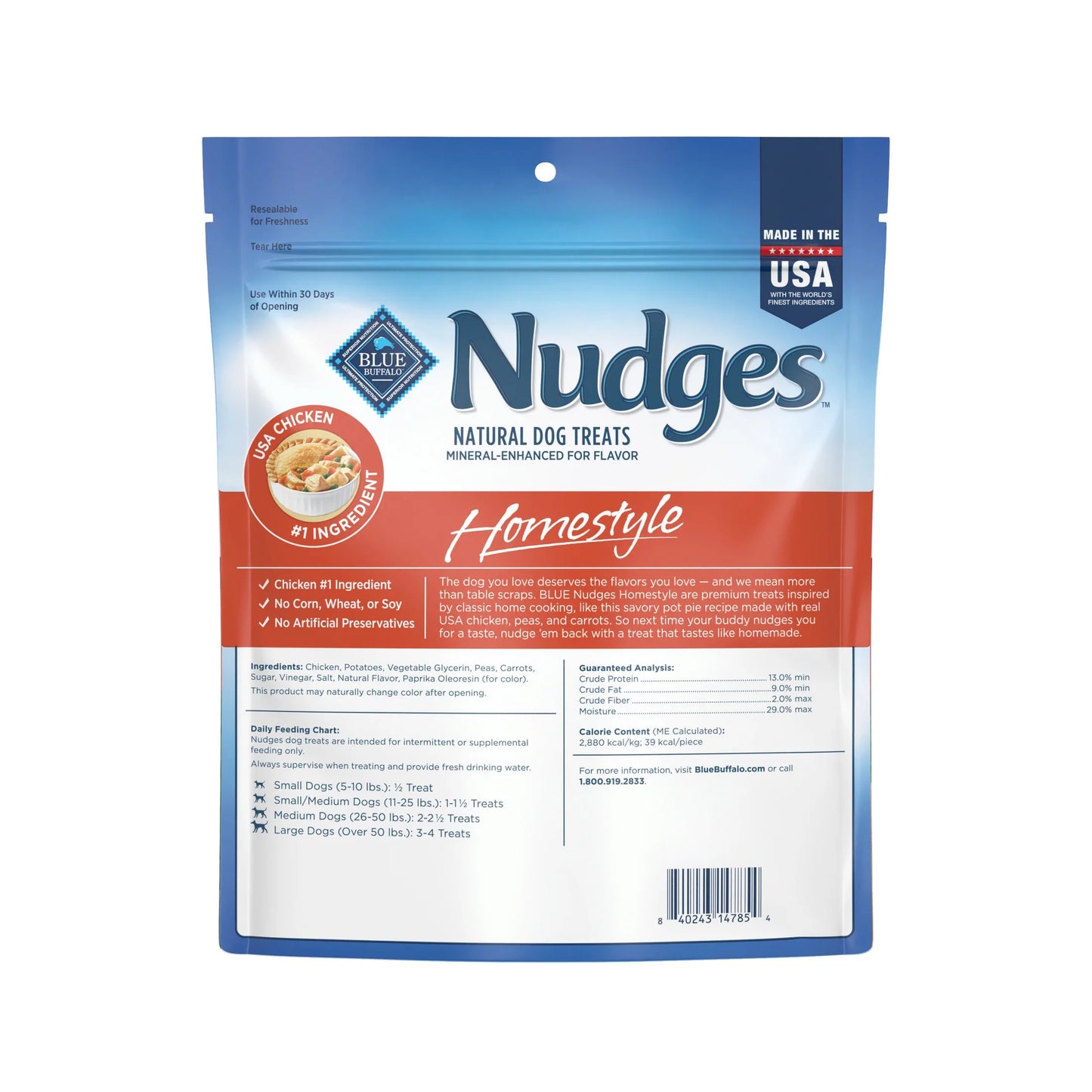 Nudges Homestyle Natural Dog Treats with Real Chicken, 16 oz Bag