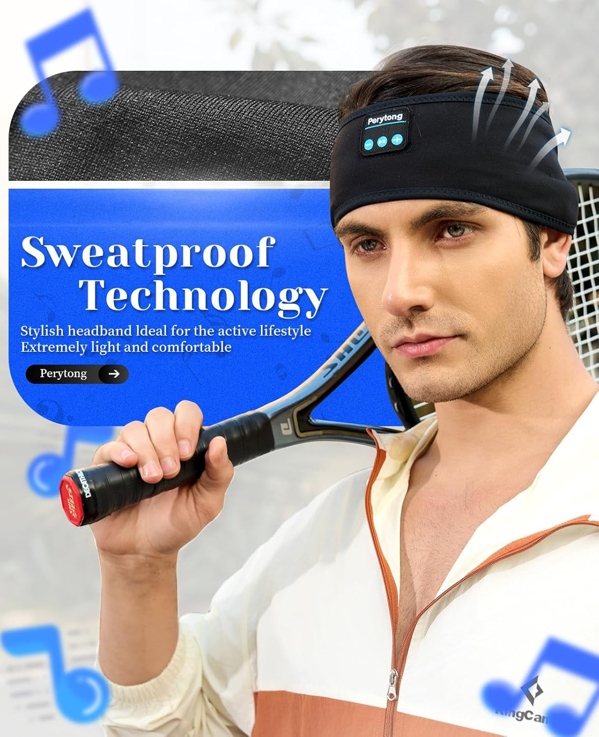 Sleep Headphones Wireless, Bluetooth Sports Headband Headphones with Ultra-Thin HD Stereo Speakers Perfect for Sleeping,Workout,Jogging,Yoga,Insomnia, Air Travel, Meditation