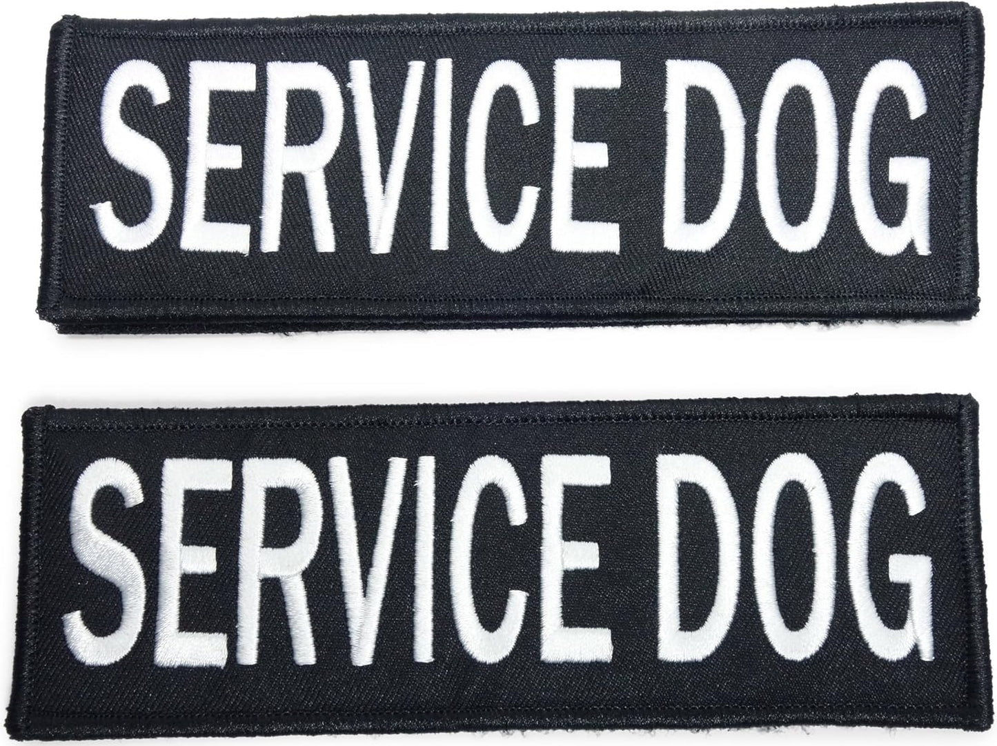Service Dog Harness Patches | Velcro-Backed Embroidered Patches for Vests | Do Not Pet, Dog in Training, Service Dog, Emotional Support | Removable Hook and Loop Design