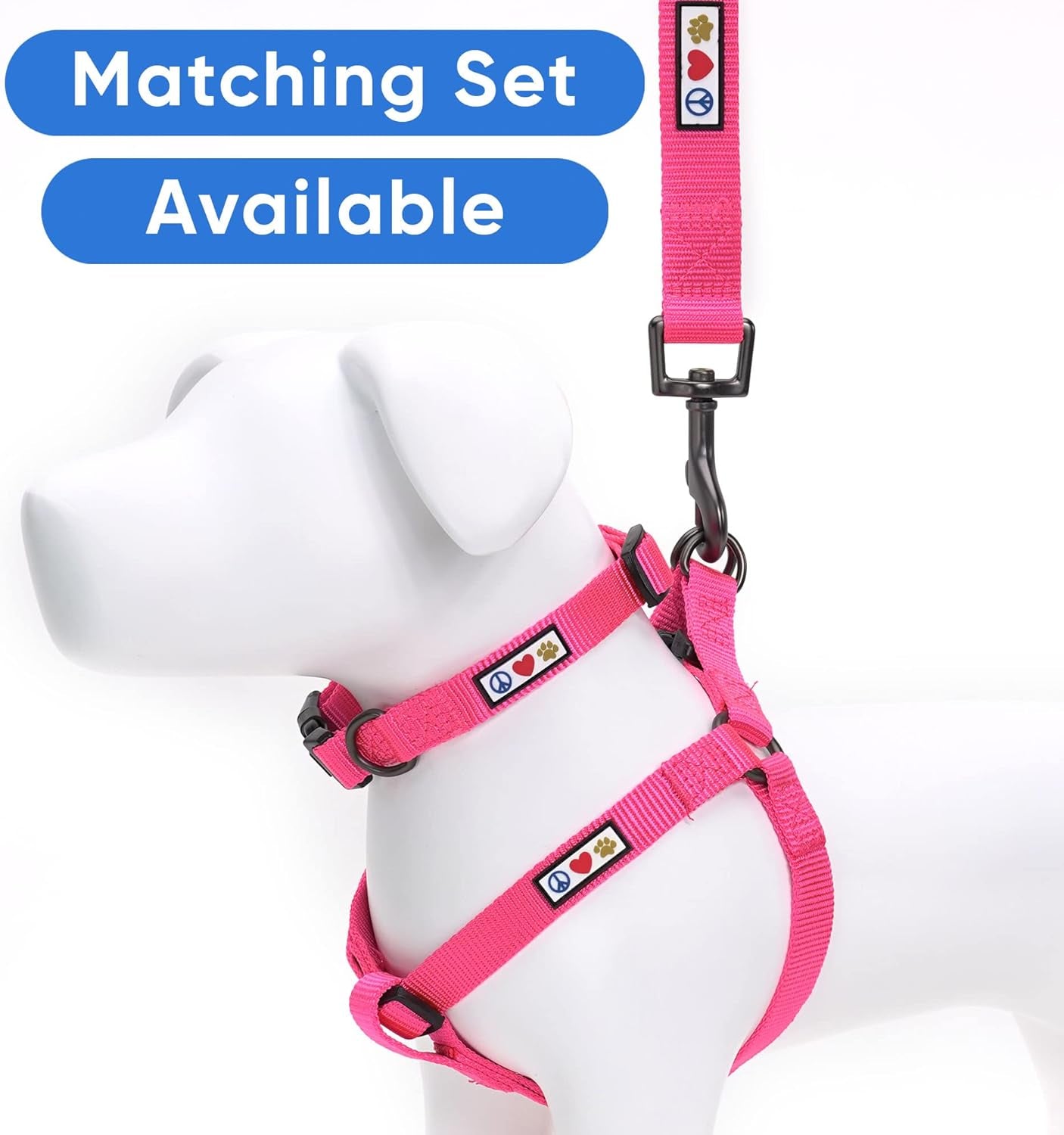 6-Foot Solid Color Dog Training Leash with Comfortable Handle - Medium/Large Size in Pink