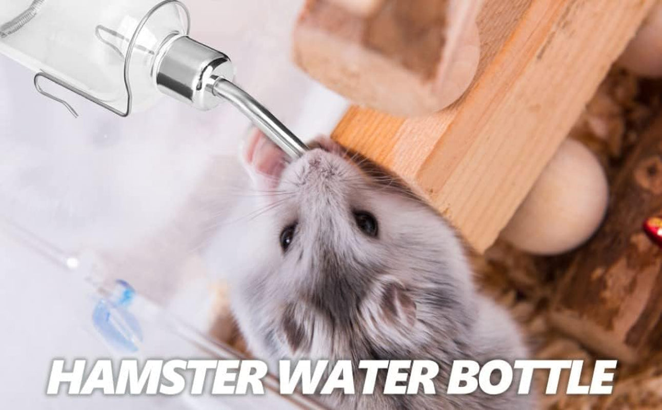 Automatic Pet Water Dispenser and Feeder with Stainless Steel Ball Nipple for Small Animals and Birds