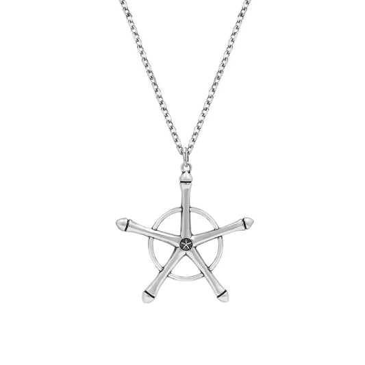 Uryuu Quincy Cross Pendant Necklace and Ichigo Soul Reaper Badge Necklace - Anime Cosplay Gifts for Fans of All Ages