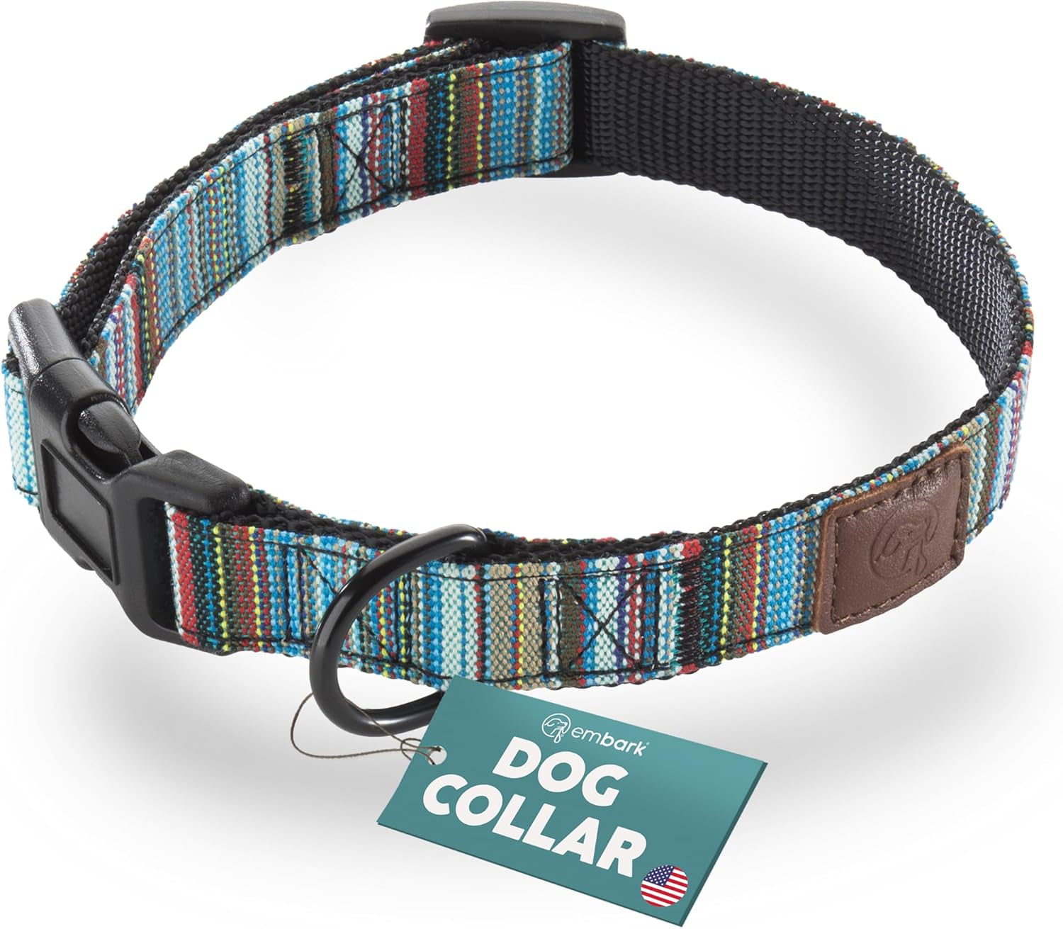 Embark Adventure Dog Collar – Stylish & Durable Nylon Dog Collars for Small Dogs, Comfortable Pet Collar, Small Dog Collars for Male & Female Dogs with Strong Buckles. Adjustable Small Dog Collars