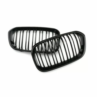 2015-2017 BMW F20 F21 120I LCI 1 Series Glossy Black Racing Grille with 2 Slats