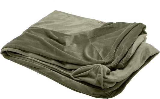 Jumbo Dark Sage Faux Fur & Velvet Replacement Dog Bed Cover, Machine Washable