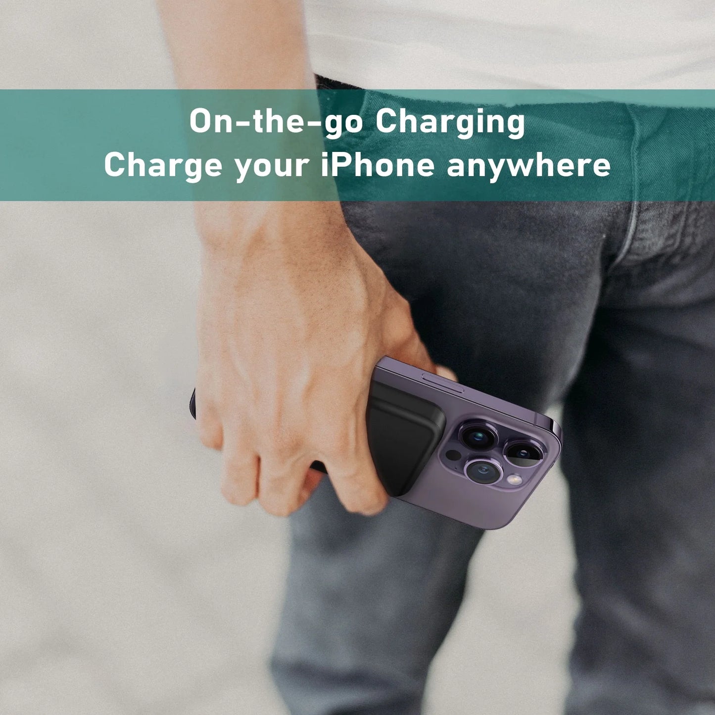 3 in 1 Wireless Charging Station for Iphone 16, 15 & Apple Watch, 5000Mah Magsafe Power Bank