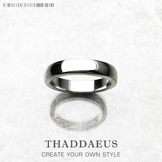 Classic 925 Sterling Silver Band Ring for Men and Women - Elegant Autumn Gift