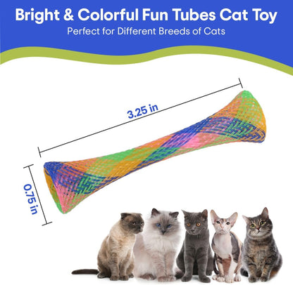 Kitty Fun Tubes Interactive Cat Toy Set | Bouncy Catnip-Infused Toys for Engaging Playtime | 3-Piece Collection for Cats and Kittens