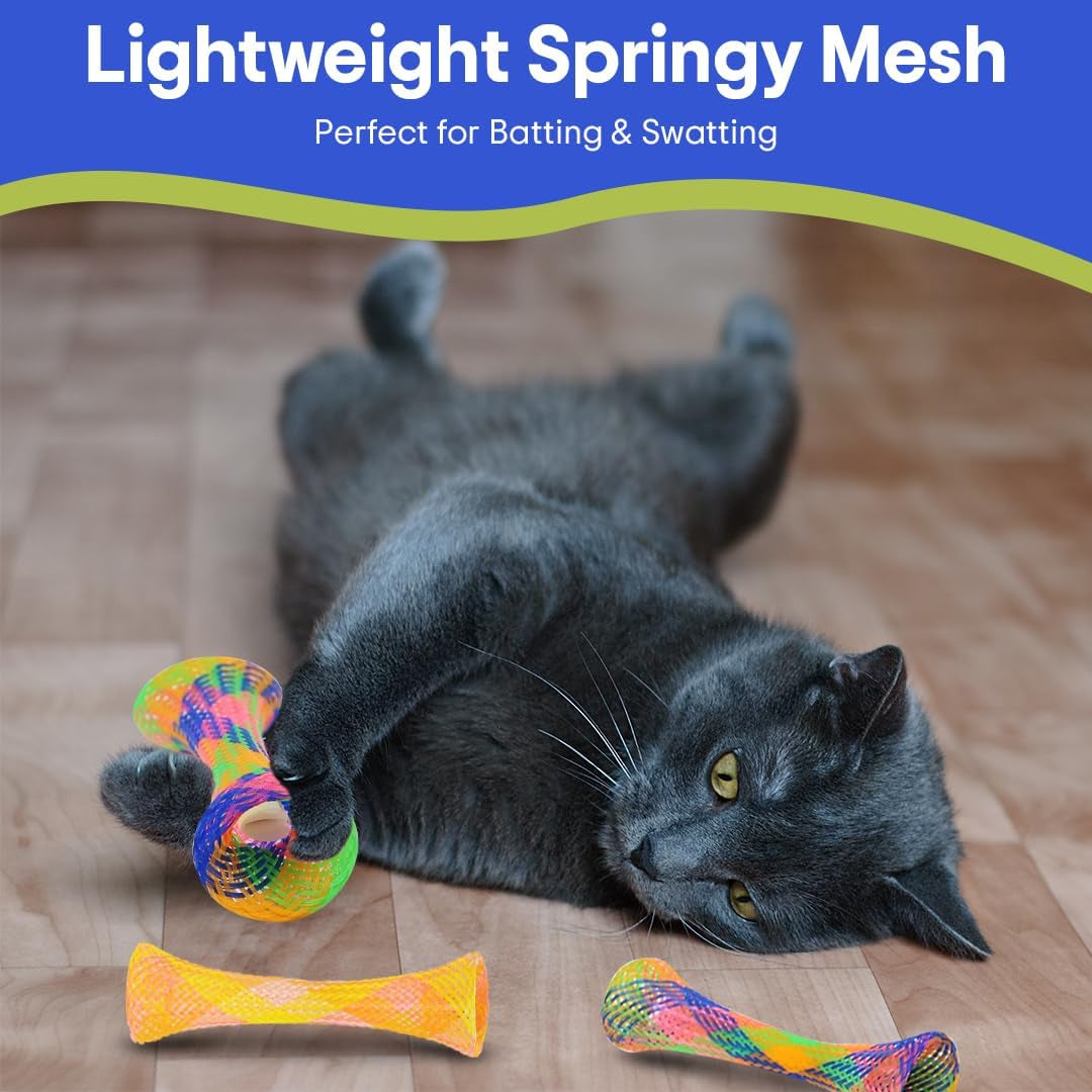 Kitty Fun Tubes Interactive Cat Toy Set | Bouncy Catnip-Infused Toys for Engaging Playtime | 3-Piece Collection for Cats and Kittens
