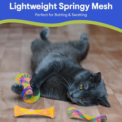 Kitty Fun Tubes Interactive Cat Toy Set | Bouncy Catnip-Infused Toys for Engaging Playtime | 3-Piece Collection for Cats and Kittens
