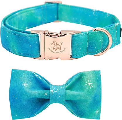 Adjustable Soft Bow Tie Dog Collar for Small Dogs - Comfortable and Colorful Design