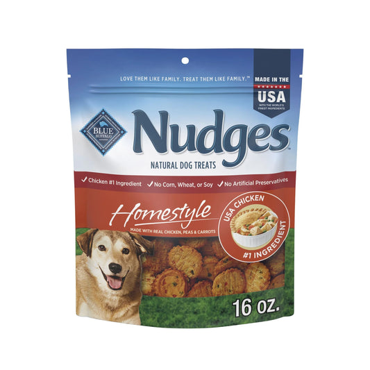 Nudges Homestyle Natural Dog Treats with Real Chicken, 16 oz Bag