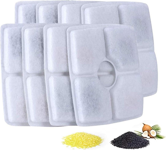 Cat Water Fountain Replacement Filters, 8-Pack for 84Oz/2.5L Fountains