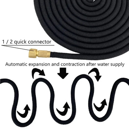 Expandable High-Pressure Car Wash Hose with Spray Gun Set for Outdoor Watering and Irrigation